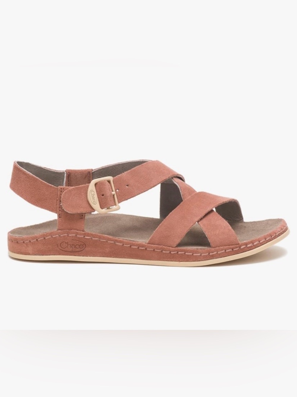 Chaco Women’s Coral Suede Cross-Strap Buckle Sandal